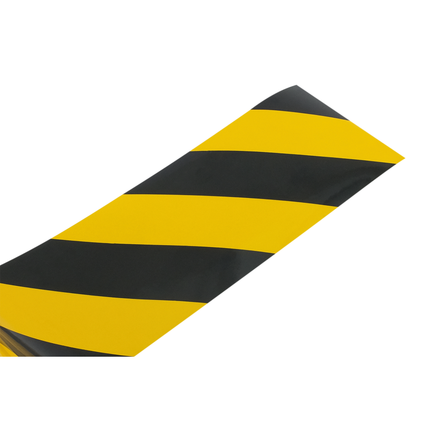 Reflektierklebeband rechts gelb/schwarz 100 mm