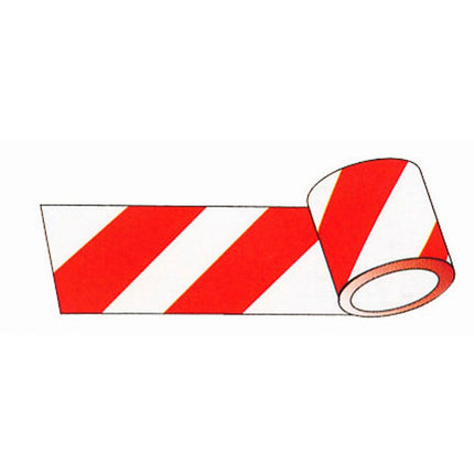 Reflektierklebeband rot / weiss 50 mm