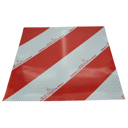 Selbstklebefolie-Set (2 Stk. L+R) rot/weiss 423 x 423 mm