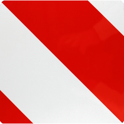 Warntafel verz. beidseitig rot/weiss