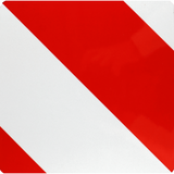 Warntafel verz. beidseitig rot/weiss 80818