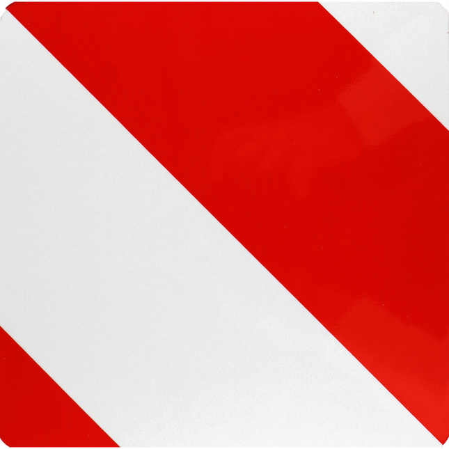 Warntafel verz. beidseitig rot/weiss 80818