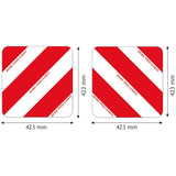 2 x Warntafel alu. rot/weiss beidseitig bedruckt 80973