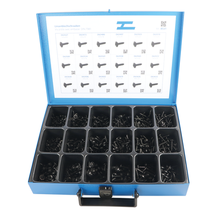 Sortiment Blechschraube mit Linsenkopf und Bund