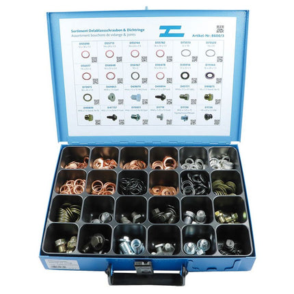 Sortiment Ölablassschrauben und Dichtringe