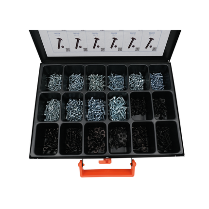 Sortiment Bohr- und Blechschrauben mit Bund