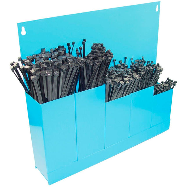 Wandhalter m. 500 LKW-Kabelbindern schwarz