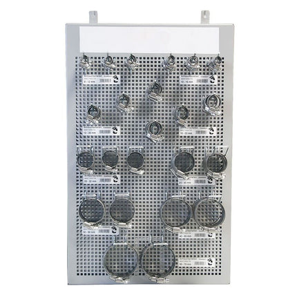 Wandhalter mit 170 Norma Schlauchschellen 8648 - Hischier Auto AG