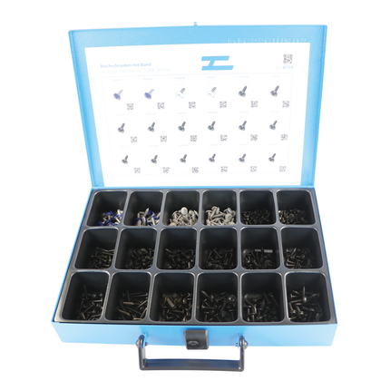 Sortiment Blechschrauben mit Bund Edelstahl