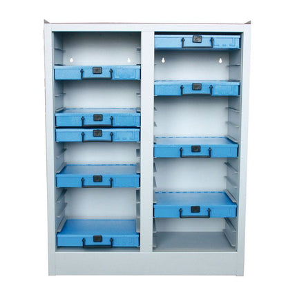 Metallschrank für 28 Sortimentskästen
