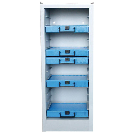 Metallschrank für 14 Sortimentskästen