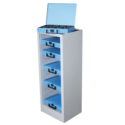 Metallschrank für 14 Sortimentskästen