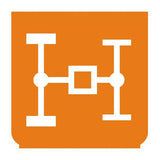 Emblem - 4-Radantrieb orange/weiss 893057