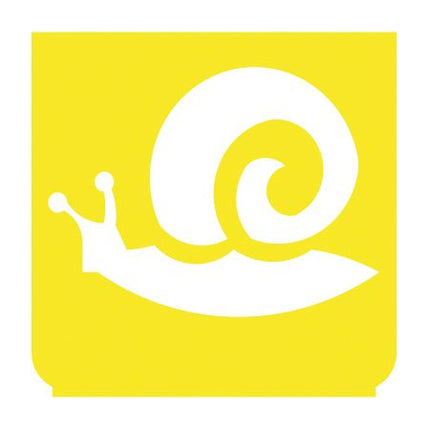 Emblem - Schnecke (langsam) gelb/weiss