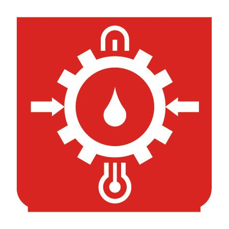 Emblem - Öldruck rot