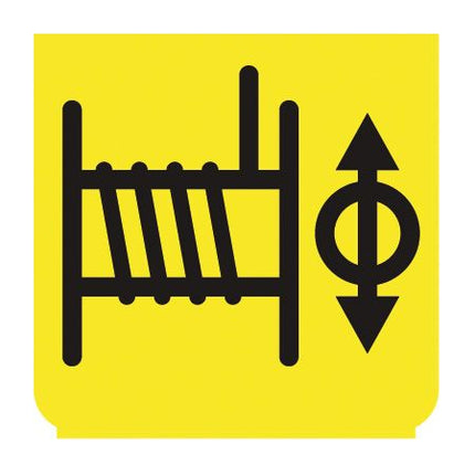 Emblem - Seilwinde gelb/schwarz - 1 - Stück ENG