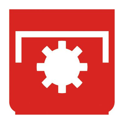 Emblem - Zapfwelle rot - 1 - Stück ENG