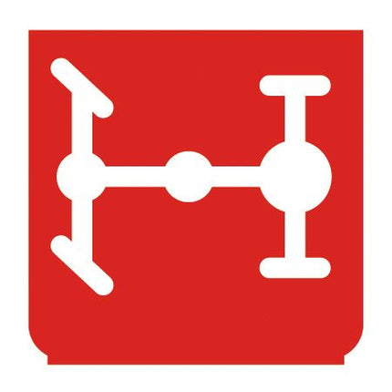 Emblem - Differentialsperre hinten rot