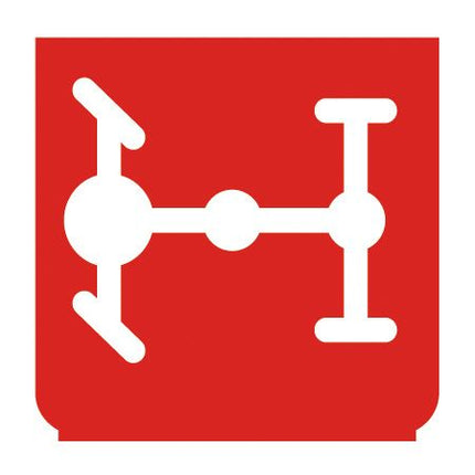 Emblem - Differentialsperre vorne rot - 1 - Stück ENG