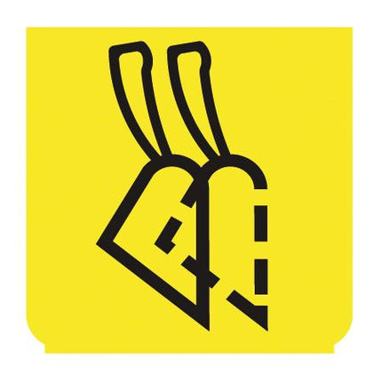 Emblem - Schaufel heben gelb/schwarz