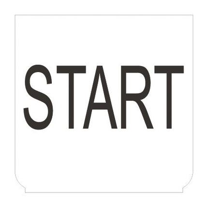 Emblem - START weiss - 1 - Stück ENG
