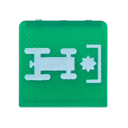 Emblem - Antrieb vorne grün (L)