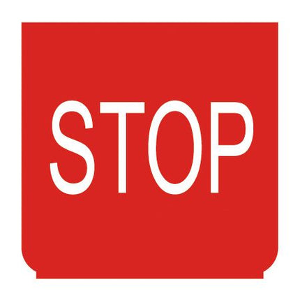 Emblem - STOP rot - 1 - Stück ENG