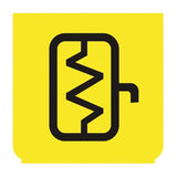 Emblem - Aussenspiegelentfroster gelb/schwarz 894455