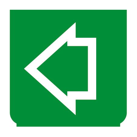 Emblem - Blinker links grün