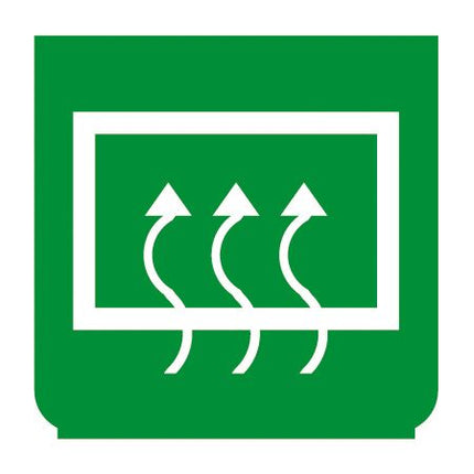 Emblem - Heckscheibenheizung grün - 1 - Stück ENG