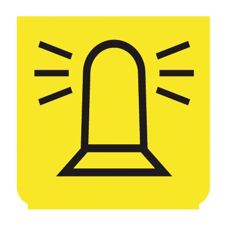 Emblem - Drehleuchte gelb/schwarz