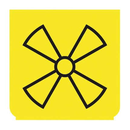 Emblem - Gebläse langsam gelb/schwarz