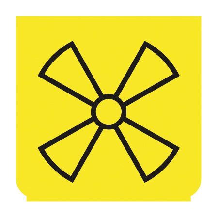 Emblem - Gebläse langsam gelb/schwarz