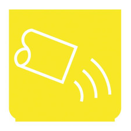 Emblem - Sicheres Nachfüllen gelb/weiss