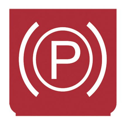 Emblem - Handbremse dunkelrot