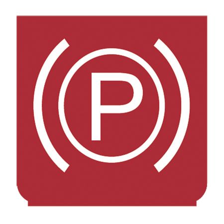 Emblem - Handbremse dunkelrot