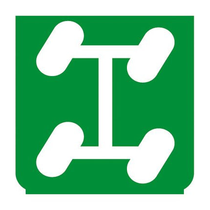 Emblem - Allradlenkung R grün - 1 - Stück ENG