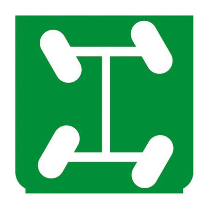 Emblem - Allradlenkung L grün - 1 - Stück ENG