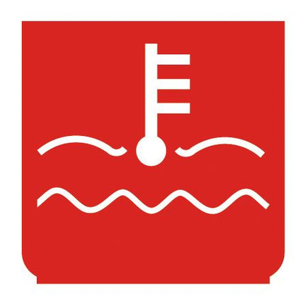 Emblem - Wassertemperatur rot - 1 - Stück ENG