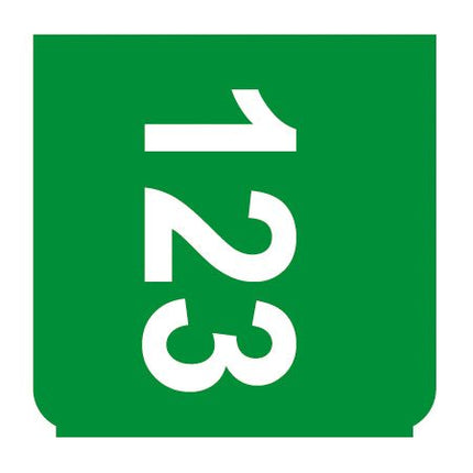 Emblem - 123 grün - 1 - Stück ENG