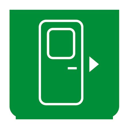 Emblem - Türöffner grün