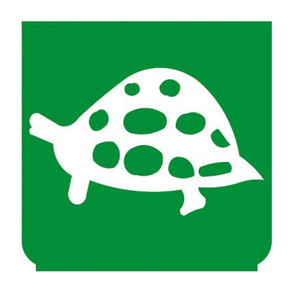 Emblem - Schildkröte (langsam) grün - 1 - Stück ENG