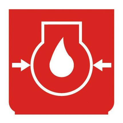 Emblem - Öldruck rot - 1 - Stück ENG