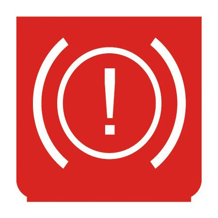 Emblem - Bremskontrolle rot/weiss - 1 - Stück ENG