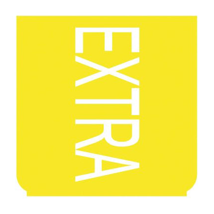 Emblem - „Extra“ gelb/weiss - 1 - Stück ENG
