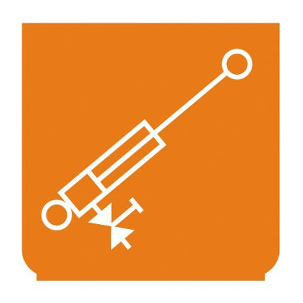 Emblem - Zylinder orange - 1 - Stück ENG
