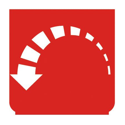 Emblem - Leerlauf rot/weiss - 1 - Stück ENG