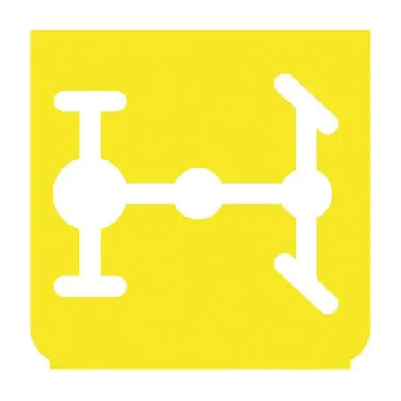 Emblem - Differentialsperre hinten gelb/weiss - 896164 - 1 - Stück ENG