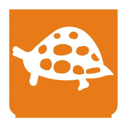 Emblem - Schildkröte (langsam) orange - 1 - Stück ENG