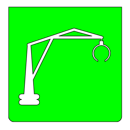 Emblem - Kransymbol grün - 1 - Stück ENG